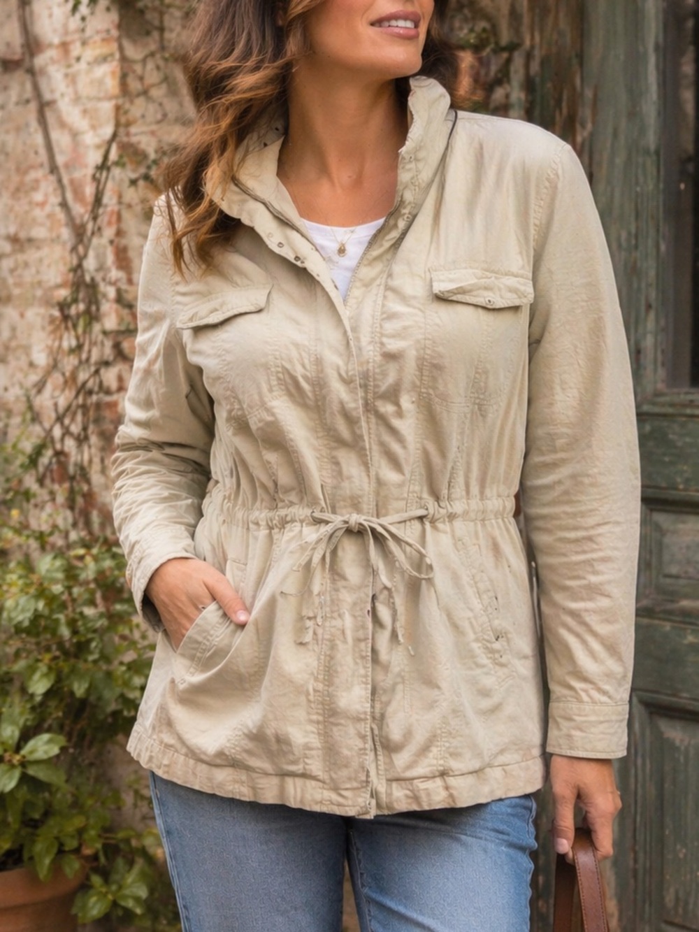 Love Tree Linen Utility Jacket
